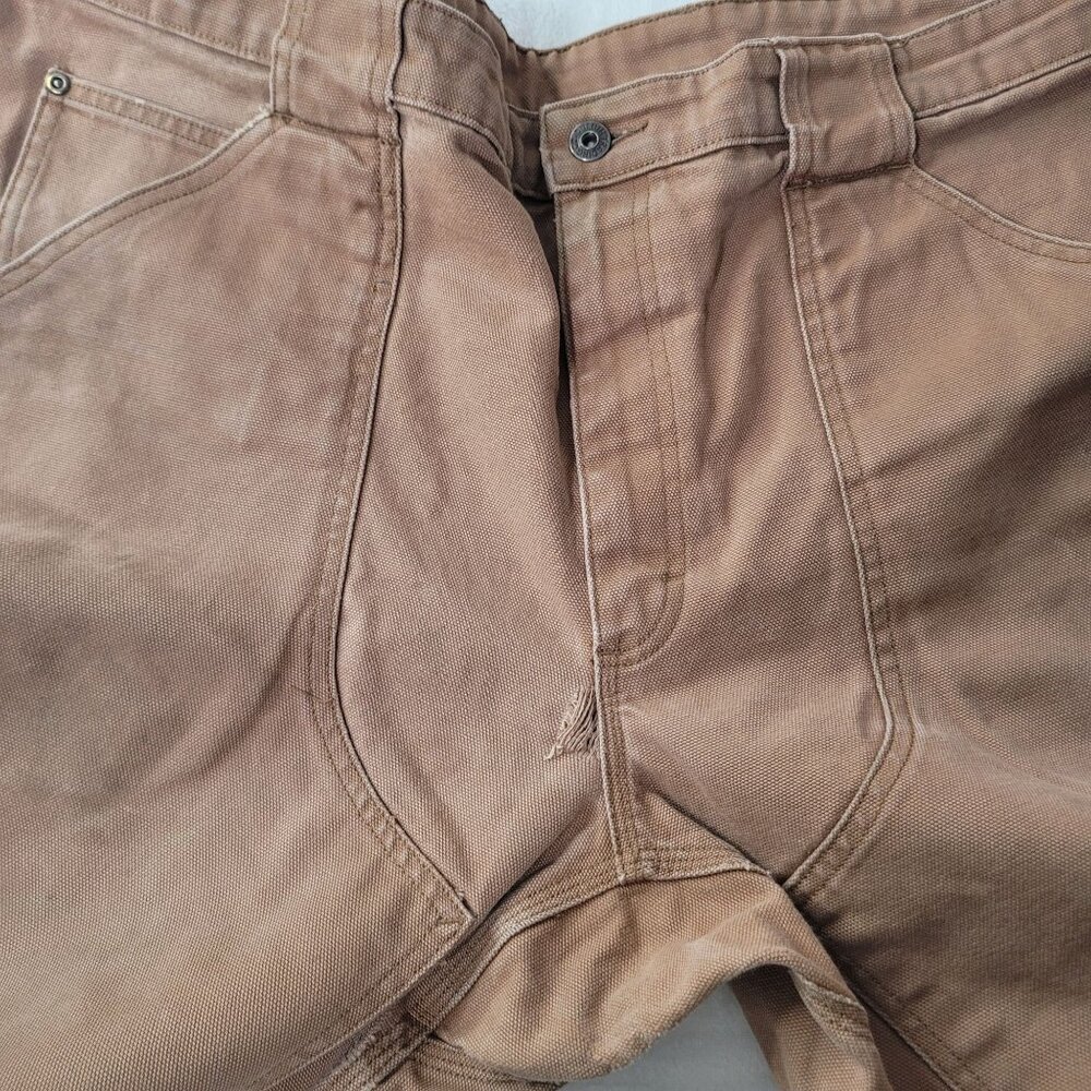 Duluth Trading Co Canvas Utility Double Knee Men's Brown Work Pants 44x30 - Picture 6 of 15